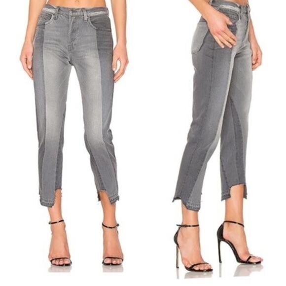 Frame Denim Nouveau Le Mix Jeans SIZE 25 RUNS SMALL Ash Gray Two Tone - Picture 1 of 14